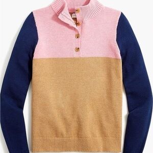 J.Crew Pink Button-Up Sweater
